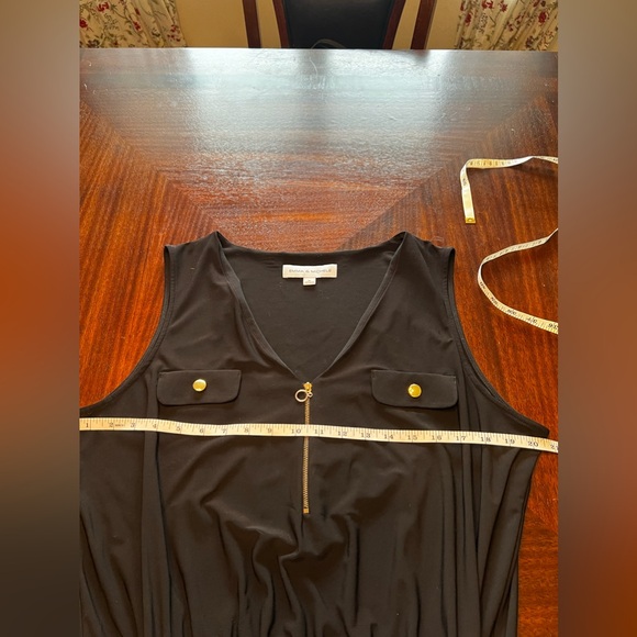 Emma & Michele | Black Sleeveless Jumpsuit with Gold Hardware | Size XL - Picture 11 of 11